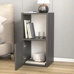 Κομοδίνο Vito  χρώμα ανθρακί 34x30x66,4εκ.