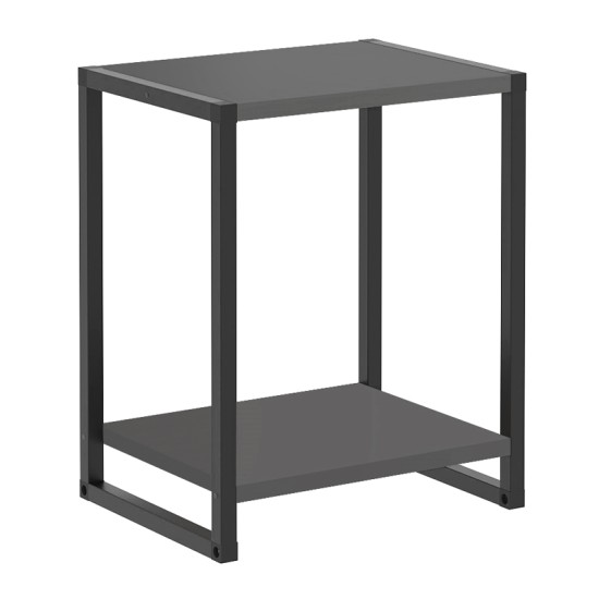 Κομοδίνο Gina χρώμα ανθρακί - μαύρο 39x30x48εκ. Κομοδίνο Gina χρώμα ανθρακί - μαύρο 39x30x48εκ.