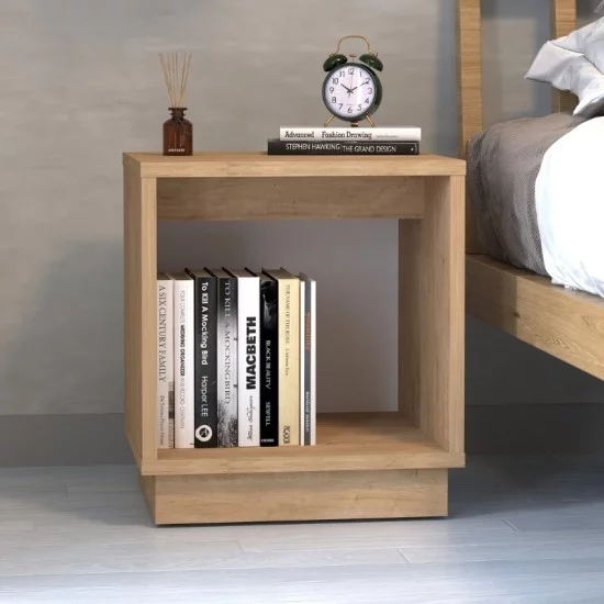 Κομοδίνο Gino  χρώμα sapphire oak 40x35,3x45εκ.