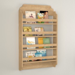 Επιτοίχια βιβλιοθήκη - ραφιέρα Montessori  χρώμα sapphire oak 80x15x132εκ.