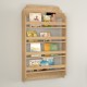 Επιτοίχια βιβλιοθήκη - ραφιέρα Montessori  χρώμα sapphire oak 80x15x132εκ.