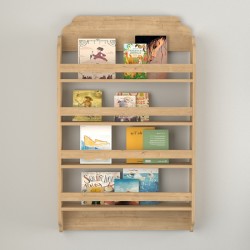 Επιτοίχια βιβλιοθήκη - ραφιέρα Montessori  χρώμα sapphire oak 80x15x132εκ.