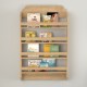 Επιτοίχια βιβλιοθήκη - ραφιέρα Montessori  χρώμα sapphire oak 80x15x132εκ.