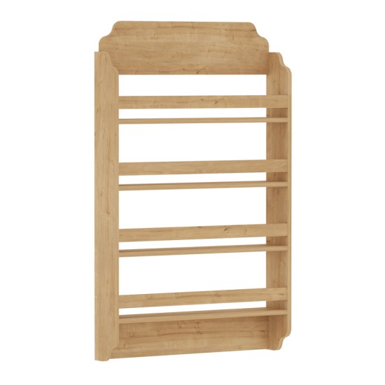 Επιτοίχια βιβλιοθήκη - ραφιέρα Montessori  χρώμα sapphire oak 80x15x132εκ.