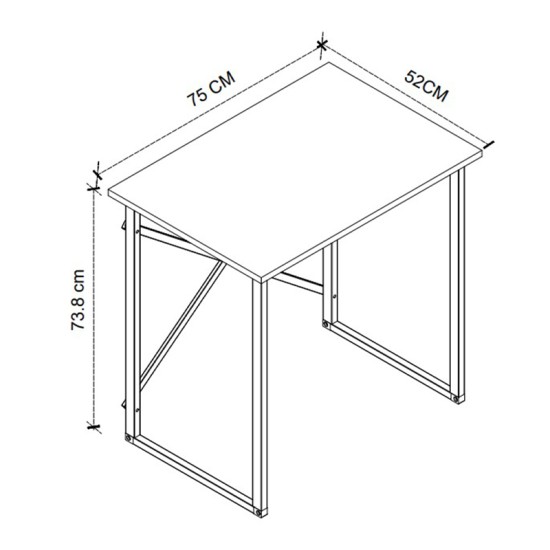 Γραφείο εργασίας Verne χρώμα pine oak 75x52x73,8εκ. Γραφείο εργασίας Verne χρώμα pine oak 75x52x73,8εκ.
