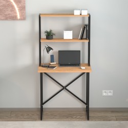 Γραφείο εργασίας Pope  χρώμα pine oak 73x52x146εκ.