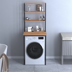 Έπιπλο πλυντηρίου Bobby  χρώμα pine oak 67x60x178εκ.