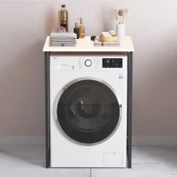 Έπιπλο πλυντηρίου Doyle  χρώμα λευκό 67x60x92,8εκ.