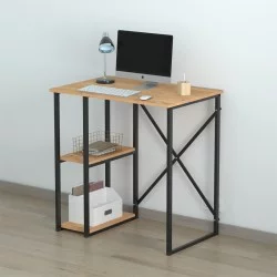 Γραφείο εργασίας Verno  χρώμα pine oak 90x59,8x92,8εκ.