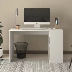 Γραφείο εργασίας Smyrna  χρώμα λευκό 120x60x74,4εκ.