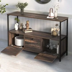 Μπουφές Mars  χρώμα rustic καρυδί 122x36x80,1εκ.