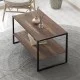 Τραπεζάκι σαλονιού Giza  χρώμα rustic καρυδί 90,2x50,3x50,4εκ.