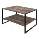 Τραπεζάκι σαλονιού Giza  χρώμα rustic καρυδί 90,2x50,3x50,4εκ.