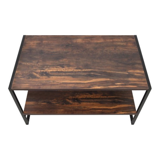 Τραπεζάκι σαλονιού Giza  χρώμα rustic καρυδί 90,2x50,3x50,4εκ.