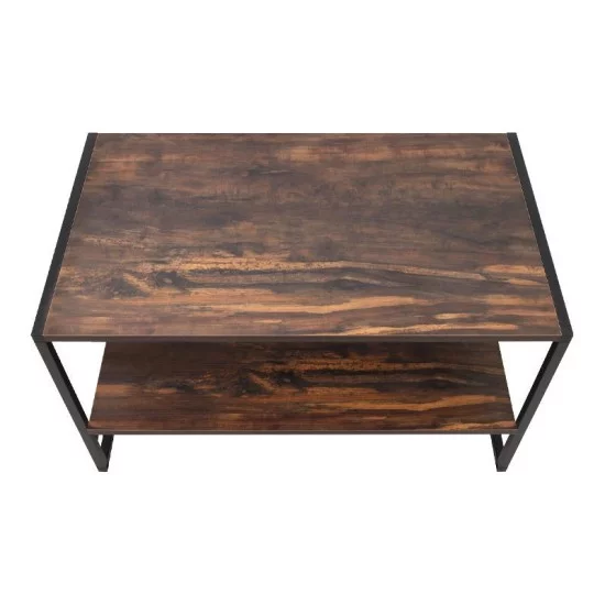 Τραπεζάκι σαλονιού Giza  χρώμα rustic καρυδί 90,2x50,3x50,4εκ.