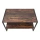 Τραπεζάκι σαλονιού Giza  χρώμα rustic καρυδί 90,2x50,3x50,4εκ.