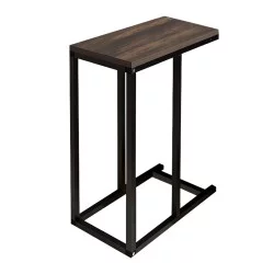 Τραπεζάκι βοηθητικό Agiro  χρώμα rustic καρυδί 45,7x25,5x62,9εκ.