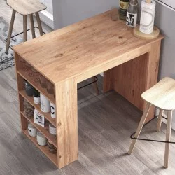Τραπέζι μπαρ Toska  χρώμα pine oak 112,2x64x91,8εκ.