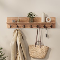 Κρεμάστρα τοίχου Kery  χρώμα pine oak 91x11x20εκ.
