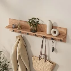 Κρεμάστρα τοίχου Kery  χρώμα pine oak 91x11x20εκ.