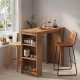 Τραπέζι μπαρ Toska  χρώμα pine oak 120x50x103,6εκ.