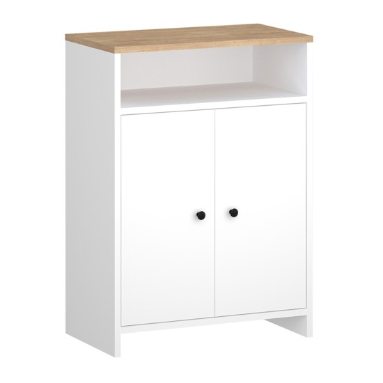 Παπουτσοθήκη - Ντουλάπι Efsun  χρώμα λευκό - sapphire oak 62x35x86εκ.