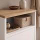Παπουτσοθήκη - Ντουλάπι Talsa  χρώμα λευκό - sapphire oak 50x35,3x86εκ.