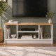 Έπιπλο τηλεόρασης Bahama  χρώμα λευκό - sapphire oak 120x35x46,5εκ.