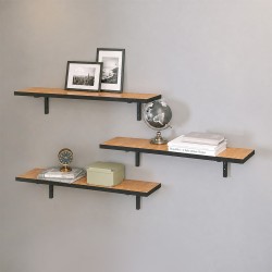 Ραφιέρα τοίχου Versa  3 τεμαχίων χρώμα pine oak 80x19x17εκ.
