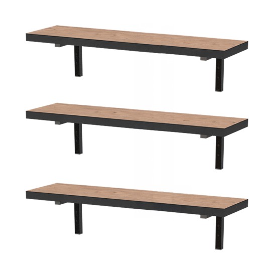 Ραφιέρα τοίχου Versa  3 τεμαχίων χρώμα pine oak 80x19x17εκ.