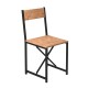 Καρέκλα τραπεζαρίας Maysa  χρώμα μαύρο - pine oak 40,2x42,5x84,7εκ.
