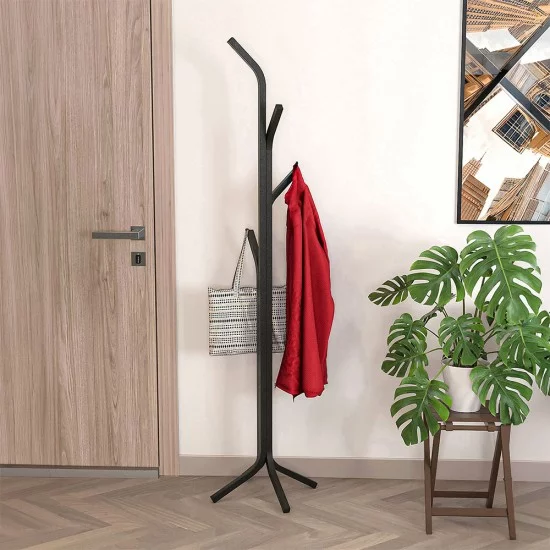 Καλόγερος Triad  μεταλλικός χρώμα μαύρο 37,5x37,5x146,8εκ.