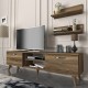 Έπιπλο τηλεόρασης Colin χρώμα καρυδί 150x29,5x40,6εκ. Έπιπλο τηλεόρασης Colin χρώμα καρυδί 150x29,5x40,6εκ.