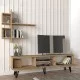 Σύνθεση τηλεόρασης Salerno  χρώμα sapphire oak 180x35x51εκ.