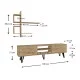 Σύνθεση τηλεόρασης Salerno  χρώμα sapphire oak 180x35x51εκ.