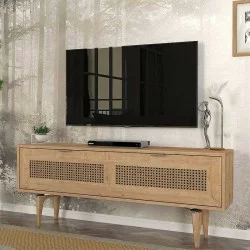 Έπιπλο τηλεόρασης Sirona  χρώμα sapphire oak 140x30x55εκ.