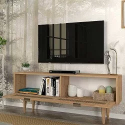 Έπιπλο τηλεόρασης Sirona  χρώμα sapphire oak 140x30x55εκ.