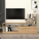 Σύνθεση τηλεόρασης Pesaro  χρώμα sepet oak 165x25x91,3εκ.