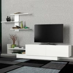 Σύνθεση τηλεόρασης Egemen  χρώμα λευκό 180x32x40εκ.
