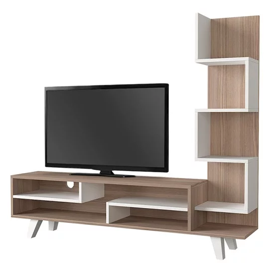 Έπιπλο τηλεόρασης Granada  χρώμα λευκό - cordoba 149,5x29,5x120εκ.