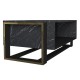Τραπεζάκι σαλονιού Serina  χρώμα μαύρο εφέ μαρμάρου 107x60x40εκ.
