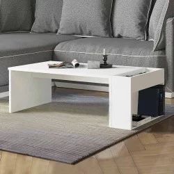 Τραπεζάκι σαλονιού View  χρώμα λευκό 95x50x34εκ.