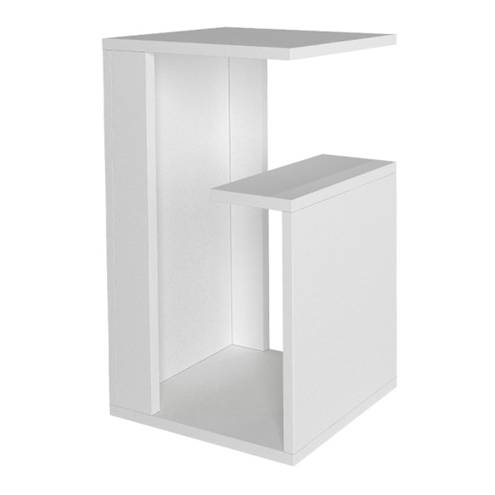 Τραπεζάκι βοηθητικό Rosana  χρώμα λευκό 35x29,5x60εκ.