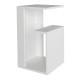 Τραπεζάκι βοηθητικό Rosana  χρώμα λευκό 35x29,5x60εκ.