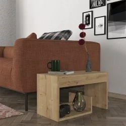Τραπεζάκι βοηθητικό Rosana  χρώμα sapphire oak 35x29,5x60εκ.