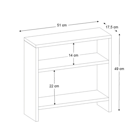 Τραπεζάκι βοηθητικό Silvanus χρώμα sapphire oak 51x17,5x49εκ. Τραπεζάκι βοηθητικό Silvanus χρώμα sapphire oak 51x17,5x49εκ.