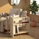 Τραπεζάκι βοηθητικό Silvanus  χρώμα travertine 51x17,5x49εκ.