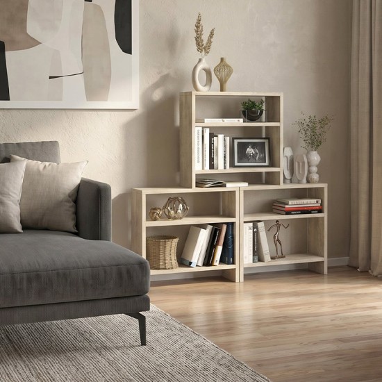 Τραπεζάκι βοηθητικό Silvanus  χρώμα travertine 51x17,5x49εκ.