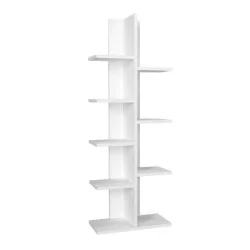 Βιβλιοθήκη Tree  χρώμα λευκό 45x21,4x121,8εκ.