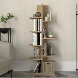 Βιβλιοθήκη Tree  χρώμα sapphire oak 45x21,4x121,8εκ.